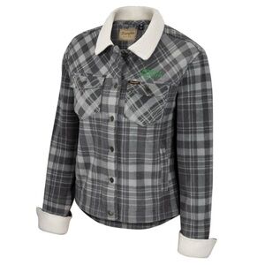Wrangler UND Hockey Sherpa Plaid Jacket Women’s M North Dakota Fighting Hawks